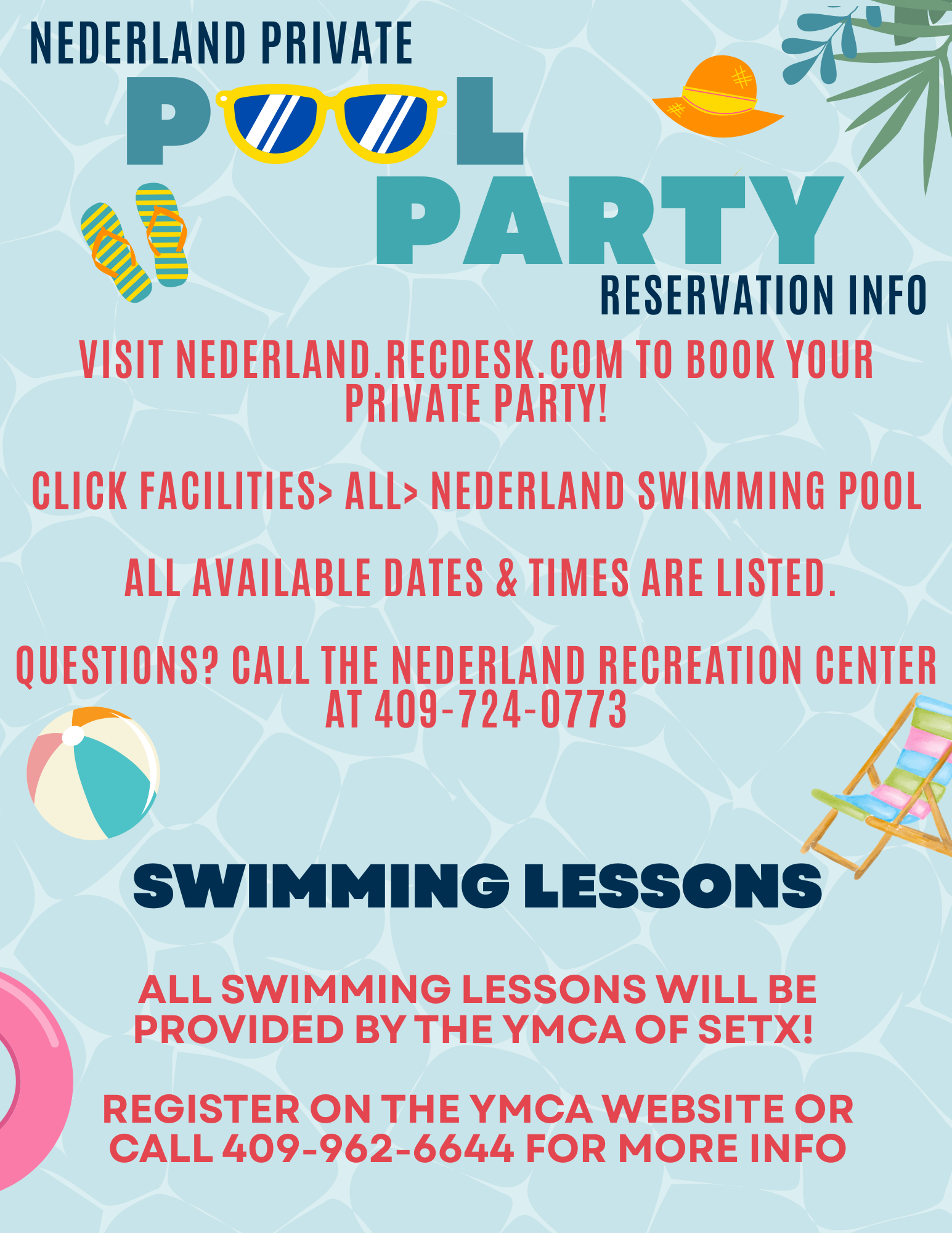 Pool Party Reservation 2025 Info